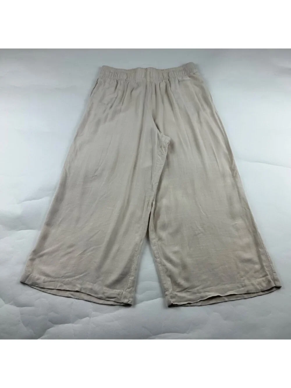 H&M Flax Linen Blend Ultra Soft Wide Leg Capri Pant M